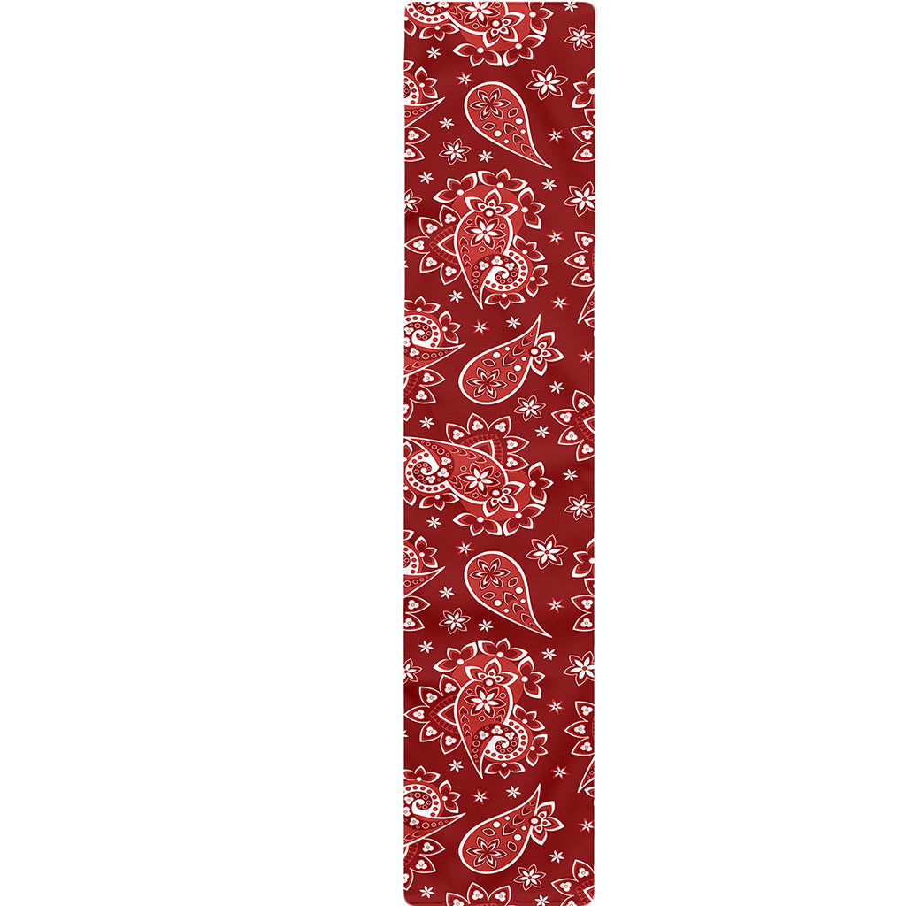 Red Paisley Pattern Print Table Runner
