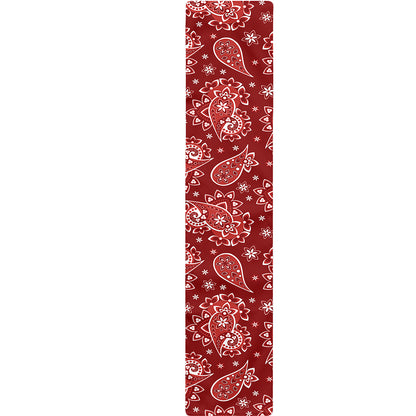 Red Paisley Pattern Print Table Runner