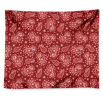 Red Paisley Pattern Print Tapestry