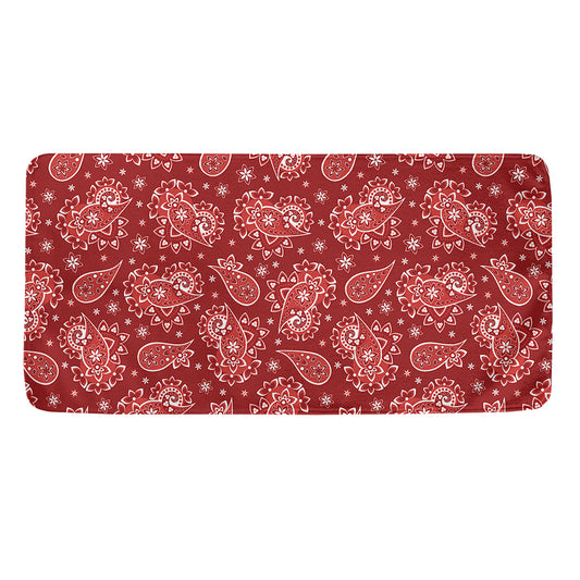 Red Paisley Pattern Print Towel