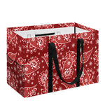 Red Paisley Pattern Print Utility Tote Bag