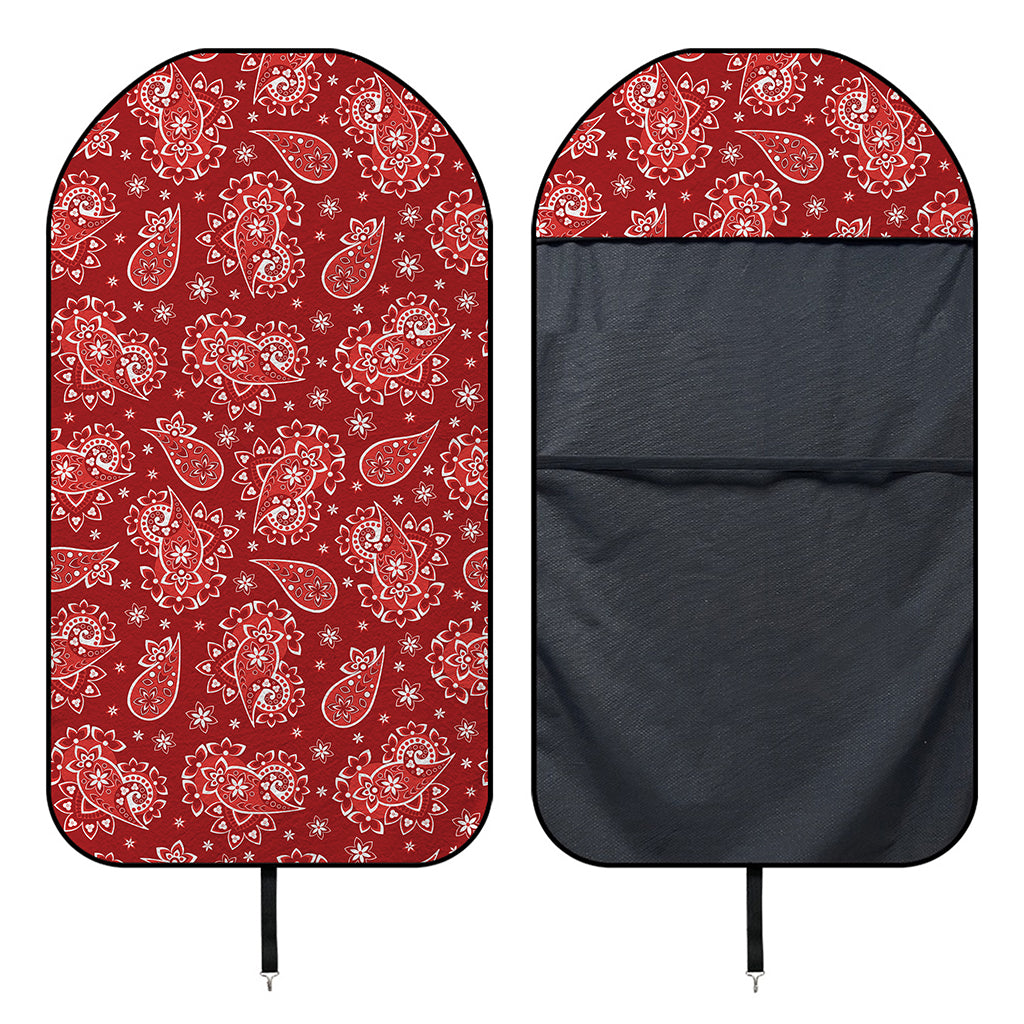 Red Paisley Pattern Print Waterproof Car Seat Cover