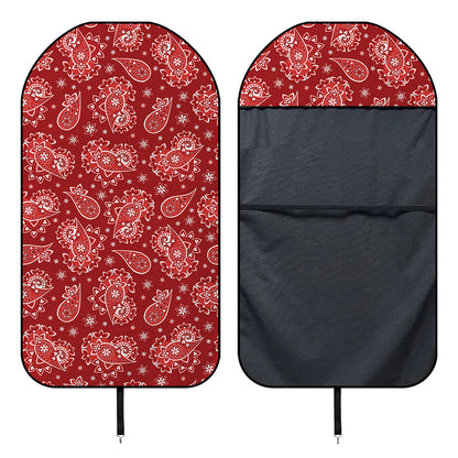 Red Paisley Pattern Print Waterproof Car Seat Cover