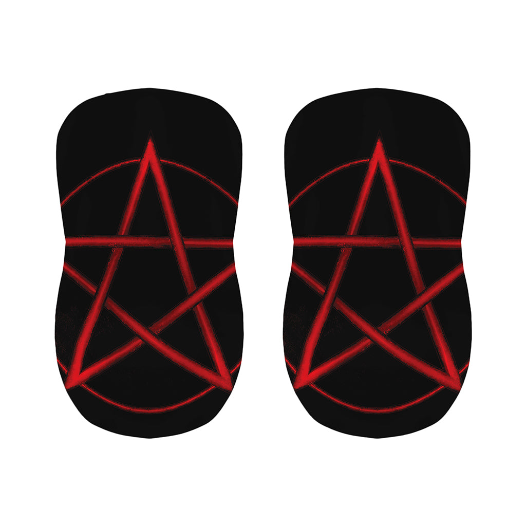 Red Pentagram Symbol Print Bar Stool Covers
