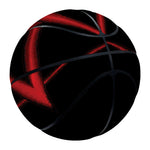 Red Pentagram Symbol Print Basketball
