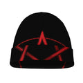 Red Pentagram Symbol Print Beanie
