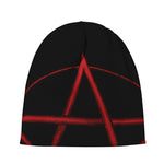 Red Pentagram Symbol Print Beanie