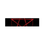 Red Pentagram Symbol Print Bed Runner