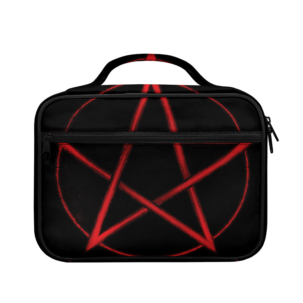 Red Pentagram Symbol Print Briefcase Bible Bag
