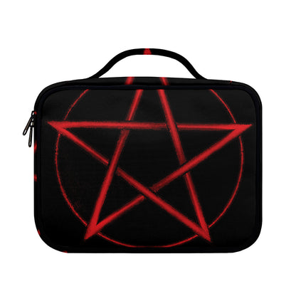 Red Pentagram Symbol Print Briefcase Bible Bag