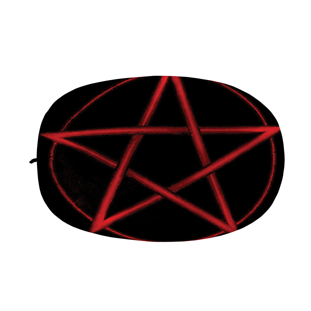 Red Pentagram Symbol Print Car Side Mirror Covers