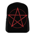 Red Pentagram Symbol Print Casual Backpack