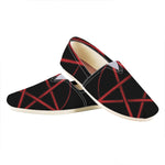 Red Pentagram Symbol Print Casual Shoes