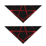 Red Pentagram Symbol Print Dog Bandana