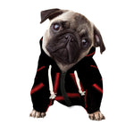 Red Pentagram Symbol Print Dog Zip Up Hoodie