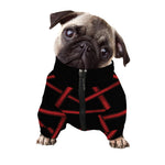 Red Pentagram Symbol Print Dog Zip Up Jacket