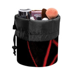 Red Pentagram Symbol Print Drawstring Makeup Bag