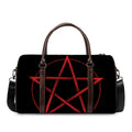 Red Pentagram Symbol Print Duffel Bag