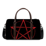 Red Pentagram Symbol Print Duffle Bag