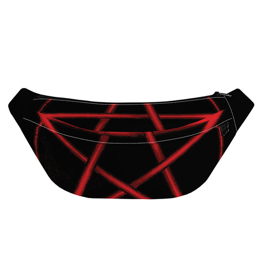 Red Pentagram Symbol Print Fanny Pack