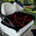 Red Pentagram Symbol Print Golf Cart Seat Cover
