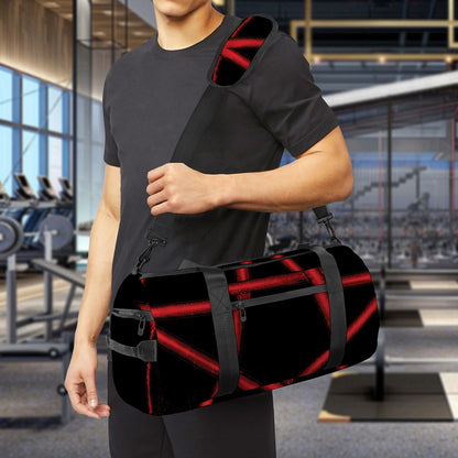 Red Pentagram Symbol Print Gym Bag