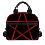 Red Pentagram Symbol Print Insulated Lunch Bag