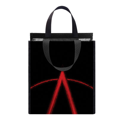 Red Pentagram Symbol Print Insulated Lunch Tote
