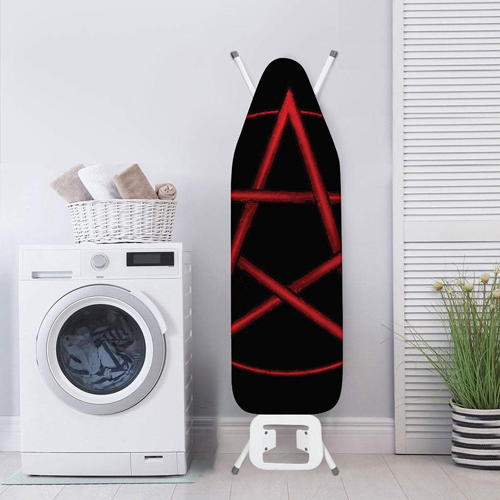 Red Pentagram Symbol Print Ironing Board Cover