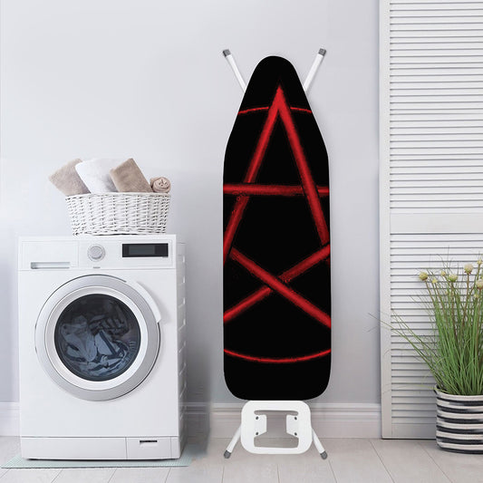 Red Pentagram Symbol Print Ironing Board Cover