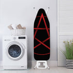Red Pentagram Symbol Print Ironing Board Cover