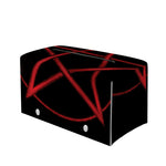 Red Pentagram Symbol Print Leather Tissue Box Cover