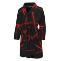 Red Pentagram Symbol Print Men's Bathrobe