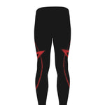 Red Pentagram Symbol Print Men's leggings