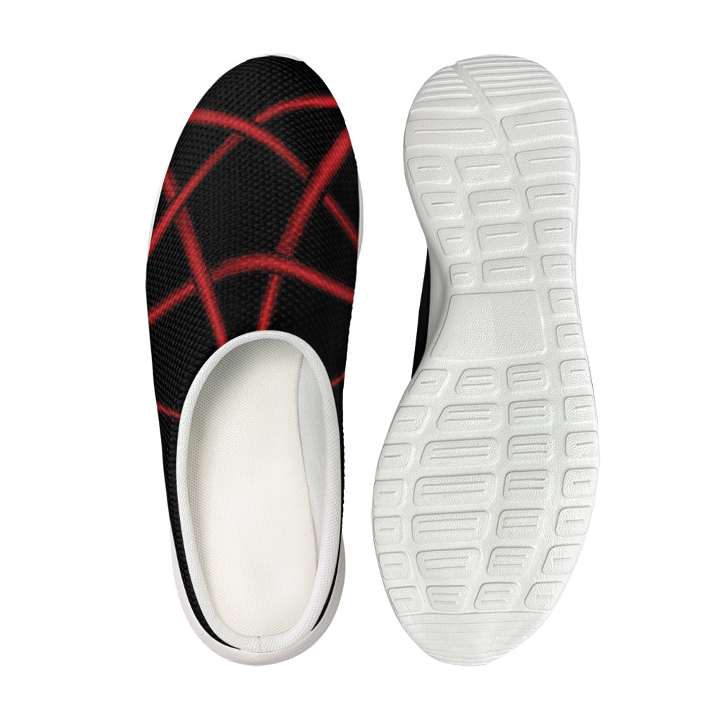 Red Pentagram Symbol Print Mesh Casual Shoes