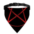 Red Pentagram Symbol Print Over The Collar Dog Bandana