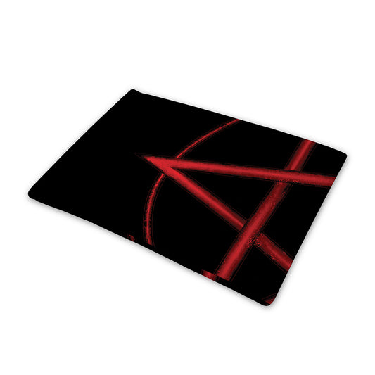 Red Pentagram Symbol Print Pet Cooling Mat Cover