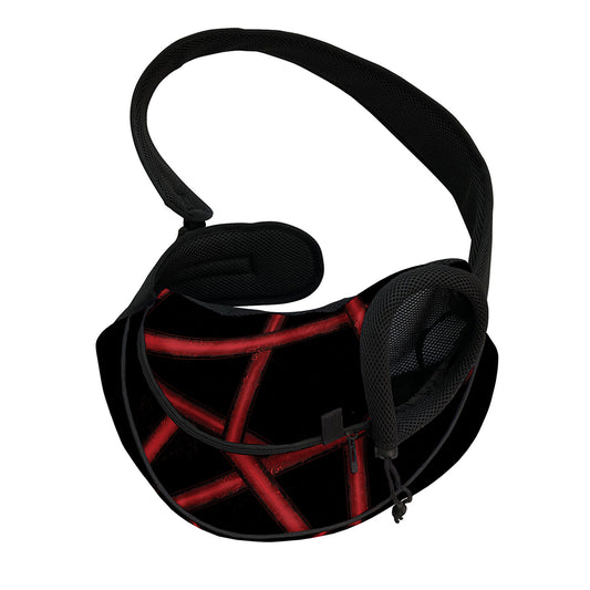 Red Pentagram Symbol Print Pet Sling Carrier