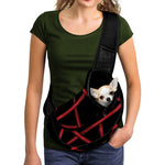 Red Pentagram Symbol Print Pet Sling Carrier