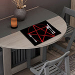 Red Pentagram Symbol Print Placemat