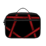 Red Pentagram Symbol Print Portable Lunch Bag