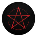 Red Pentagram Symbol Print Round Blanket