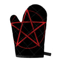 Red Pentagram Symbol Print Single Oven Mitt