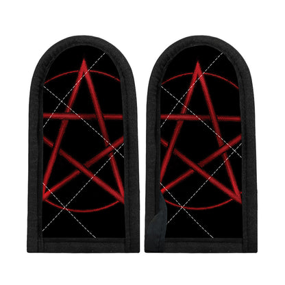 Red Pentagram Symbol Print Skillet Handle Cover