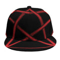Red Pentagram Symbol Print Snapback Cap