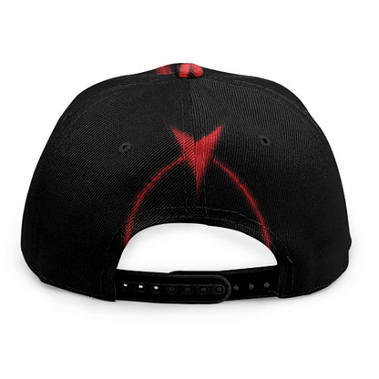 Red Pentagram Symbol Print Snapback Cap