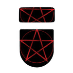 Red Pentagram Symbol Print Toilet Lid And Tank Cover Set