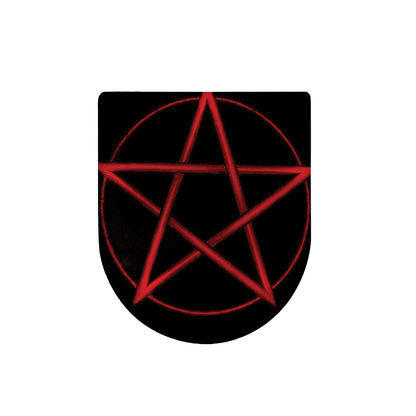 Red Pentagram Symbol Print Toilet Lid Cover