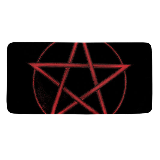 Red Pentagram Symbol Print Towel