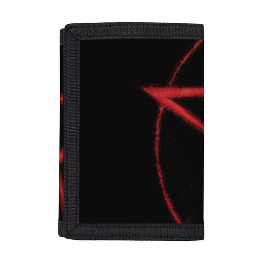 Red Pentagram Symbol Print Trifold Wallet